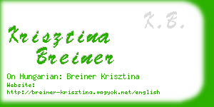 krisztina breiner business card
